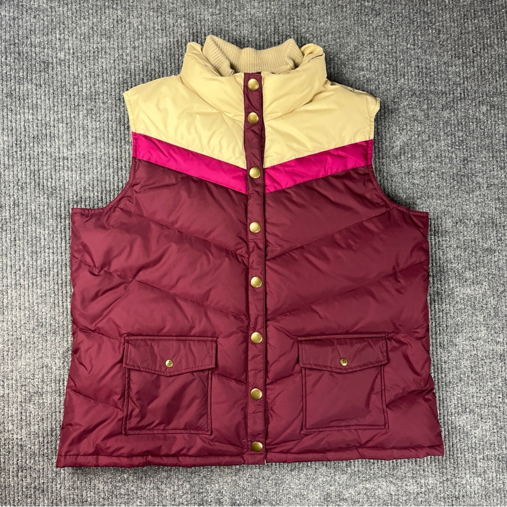 Old Navy Puffer Vest Women Extra Extra Large Brown Maroon Down Filled